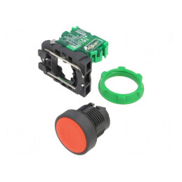 Comutator Acționat prin Apăsare 22mm Roșu | Electronic-mag.ro | Componente Electronice