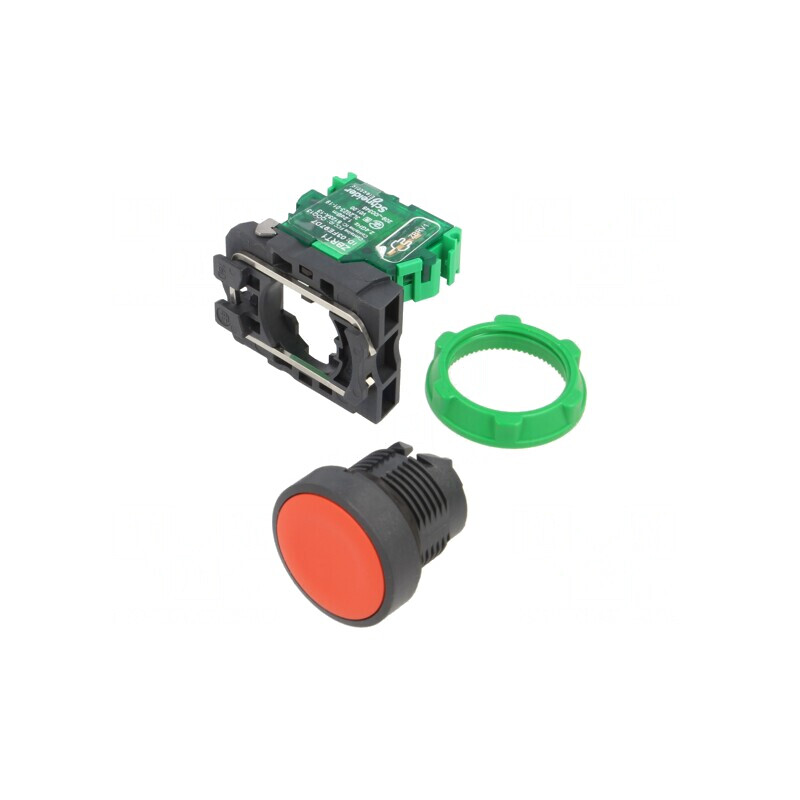 Comutator Acționat prin Apăsare 22mm Roșu | Electronic-mag.ro | Componente Electronice