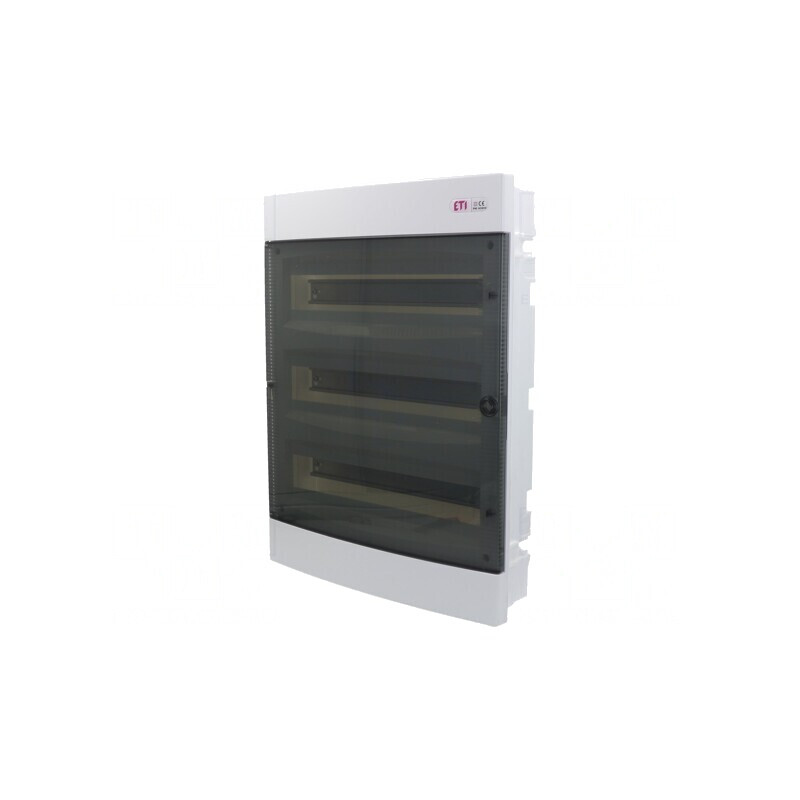 Carcasă pentru aparatură modulară IP40 albă ABS ECM 3X18PT-S | Electronic-mag.ro | Componente Electronice