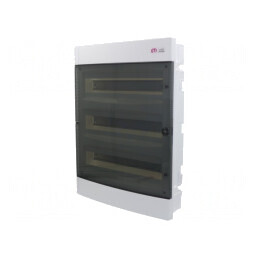 Carcasă pentru aparatură modulară IP40 albă ABS ECM 3X18PT-S | Electronic-mag.ro | Componente Electronice