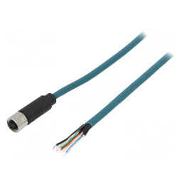 Mufă M12 8-Pin Mamă IP67 2m 48V 500mA | Electronic-mag.ro | Componente Electronice