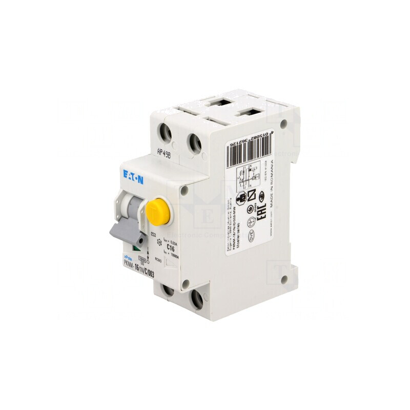Întrerupător RCBO 16A 30mA 1N 230VAC IP20 | Electronic-mag.ro | Componente Electronice