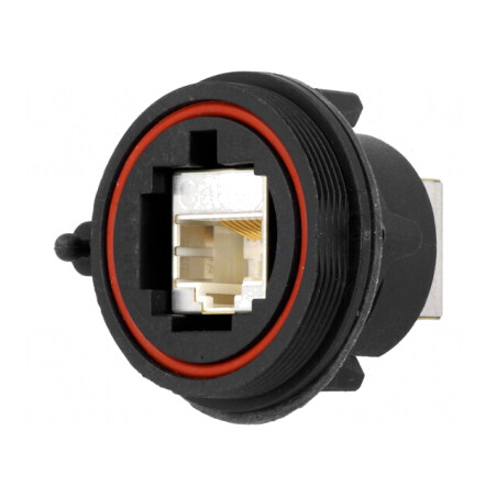 Adaptor Ethernet Buccaneer IP68 8 pini aurit | Electronic-mag.ro | Componente Electronice
