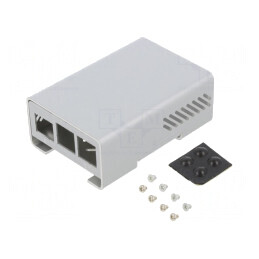 Carcasă Aluminiu Gri Deschis pentru Calculator 65x95mm | Electronic-mag.ro | Componente Electronice