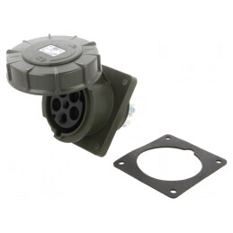 Conector alimentare AC trifazat 63A 400VAC IP67 Soclu Mamă | Electronic-mag.ro | Componente Electronice