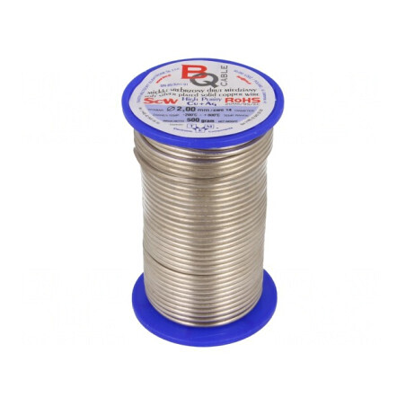 Sârmă de Cupru Argintată 2mm 500g | Electronic-mag.ro | Componente Electronice