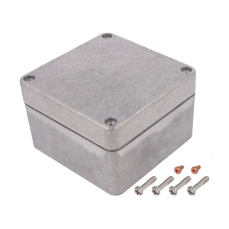 Carcasă Universală Aluminiu 125x125x80mm Naturală | Electronic-mag.ro | Componente Electronice