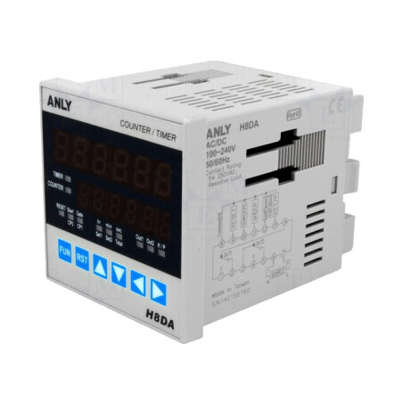 Contor electronic LED x2 100-240V AC/DC | Electronic-mag.ro | Componente Electronice