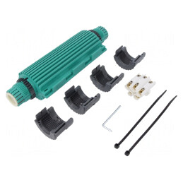 Mufă cu gel RELICON PP IP68 verde 235mm | Electronic-mag.ro | Componente Electronice