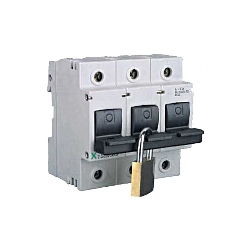 Întrerupător-separator cu siguranță 2P pentru șină DIN | Electronic-mag.ro | Componente Electronice