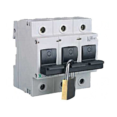 Întrerupător-separator cu siguranță 2P pentru șină DIN | Electronic-mag.ro | Componente Electronice