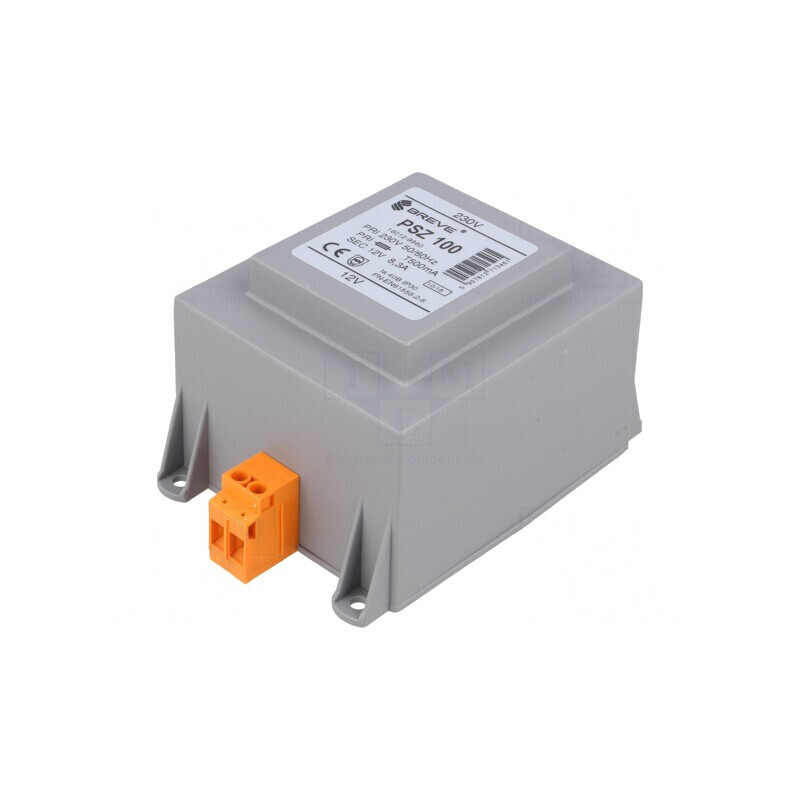 Transformator de Alimentare 100VA 230V AC la 12V pentru Şină DIN | Electronic-mag.ro | Componente Electronice