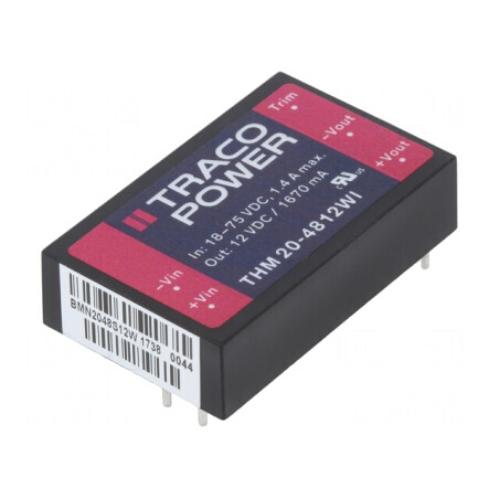 Convertor DC/DC 20W 18-75V la 12V 1670mA | Electronic-mag.ro | Componente Electronice