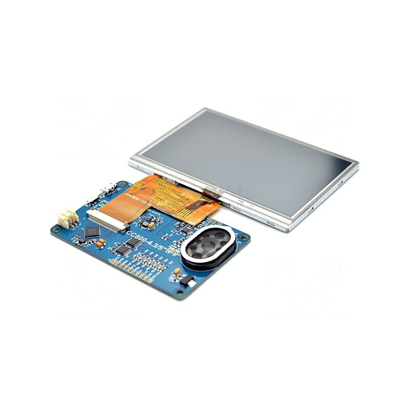 Afișaj TFT 4,3" 480x272 LED I2C/SPI 500cd/m2 VM800C43A-D | Electronic-mag.ro | Componente Electronice