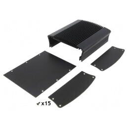 Radiator Aluminiu Negru 50x135mm | Electronic-mag.ro | Componente Electronice
