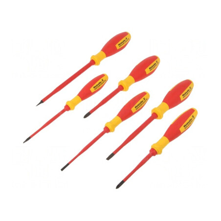 Kit Șurubelnițe Izolate Slim 1kVAC 6 Buc Phillips și Plată | Electronic-mag.ro | Componente Electronice