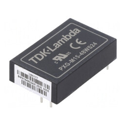 Convertor DC/DC 15W 18-75V la 24V 625mA THT | Electronic-mag.ro | Componente Electronice