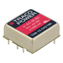Convertor DC/DC 15W 9-36V la 5V/-5V THN 15-2421WI | Electronic-mag.ro | Componente Electronice