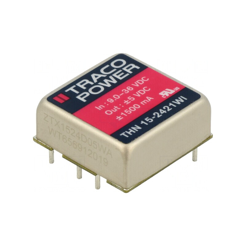 Convertor DC/DC 15W 9-36V la 5V/-5V THN 15-2421WI | Electronic-mag.ro | Componente Electronice Convertor DC/DC 15W 9-36V la 5V/-5V THN 15-2421WI | Electronic-mag.ro | Componente Electronice