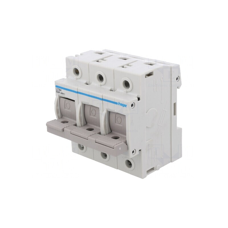 Separator cu Fuzibil 3P 63A 400V pentru Șină DIN | Electronic-mag.ro | Componente Electronice