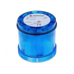 Semnalizator LED Albastru 24V IP65 Ø70x65mm | Electronic-mag.ro | Componente Electronice