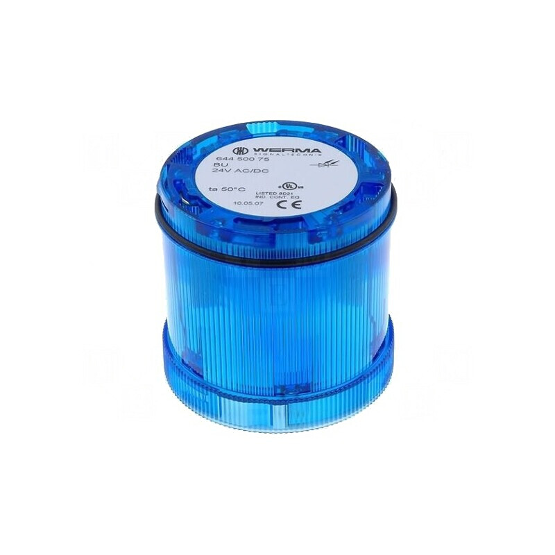 Semnalizator LED Albastru 24V IP65 Ø70x65mm | Electronic-mag.ro | Componente Electronice