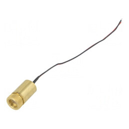 Modul Laser 3mW Linie Roșie 630-640nm 2.5-3.3VDC 45mA