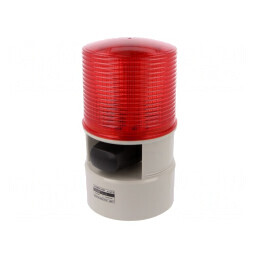 Semnalizator Luminos și Acustic 24VDC LED Roșu IP54 103dB | Electronic-mag.ro | Componente Electronice