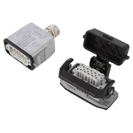 Conector HDC Tată Mamă 250V 16A 10 Pin 10PE | Electronic-mag.ro | Componente Electronice