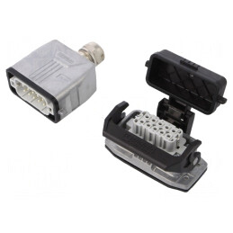 Conector HDC Tată Mamă 250V 16A 10 Pin 10PE | Electronic-mag.ro | Componente Electronice