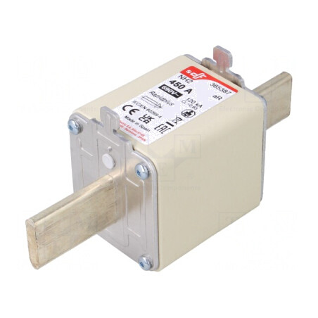 Siguranță NH2 450A 690VAC 550VDC Argintie | Electronic-mag.ro | Componente Electronice
