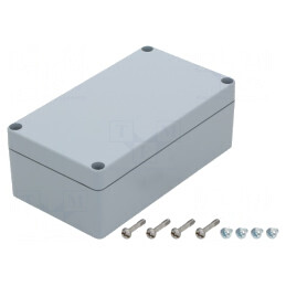 Carcasă Universală Aluminiu Gri 125x222x81mm | Electronic-mag.ro | Componente Electronice