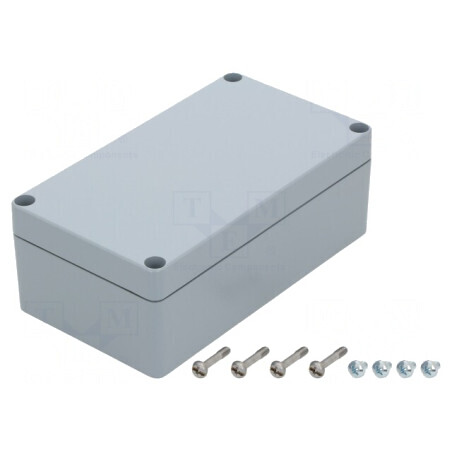 Carcasă Universală Aluminiu Gri 125x222x81mm | Electronic-mag.ro | Componente Electronice