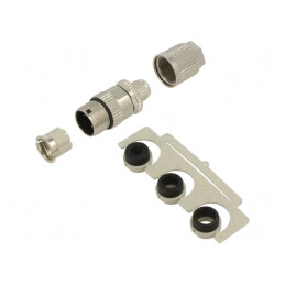 Mufă M12 Tată Ethernet IDC Drept IP65/IP67 | Electronic-mag.ro | Componente Electronice