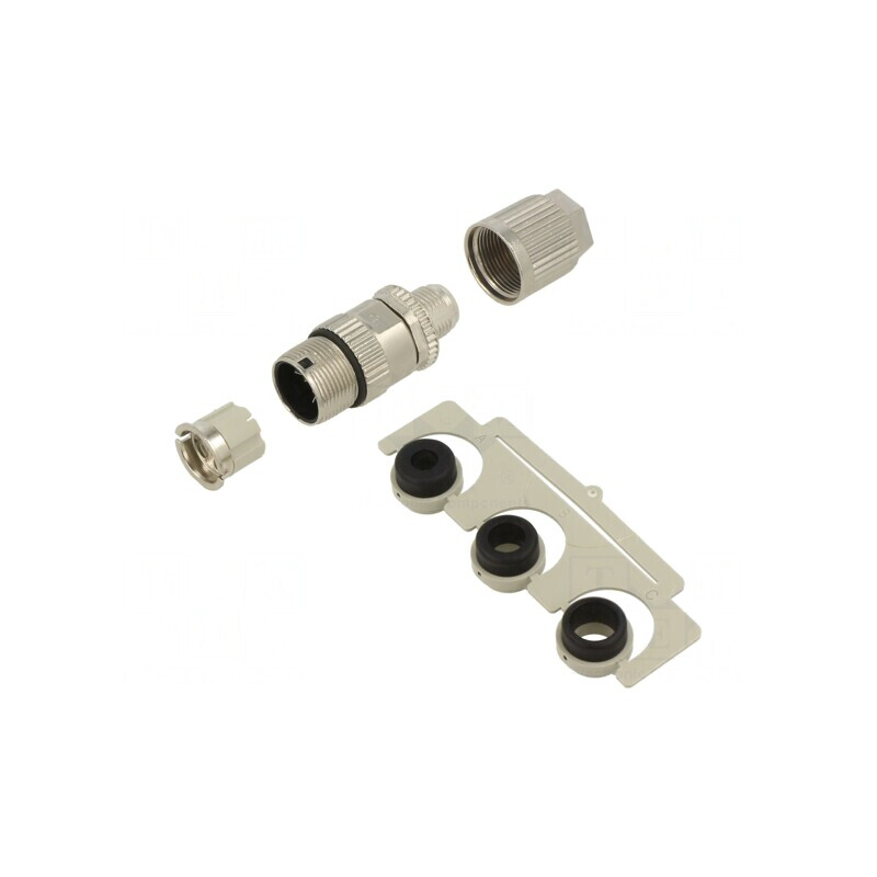 Mufă M12 Tată Ethernet IDC Drept IP65/IP67 | Electronic-mag.ro | Componente Electronice