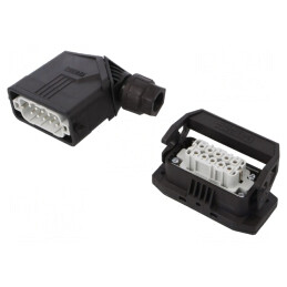 Conector HDC Tată-Mamă 250V 20A 10 PIN 10 PE