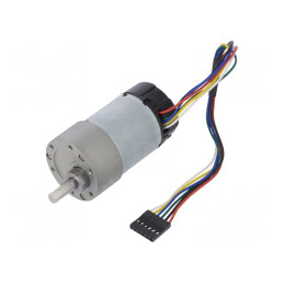 Motor DC cu Transmisie 12V 5.5A Ax Crestătură D 48mNm 6.3:1 METAL GEARMOTOR 37DX65LMM | Electronic-mag.ro | Componente Electronice