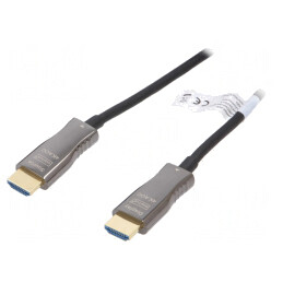 Cablu HDMI 2.0 Optic 30m Negru | Electronic-mag.ro | Componente Electronice