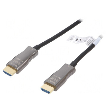 Cablu HDMI 2.0 Optic 30m Negru | Electronic-mag.ro | Componente Electronice