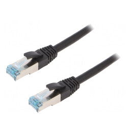 Patch Cord S/FTP Cat 6a 50m Negru IP20 | Electronic-mag.ro | Componente Electronice