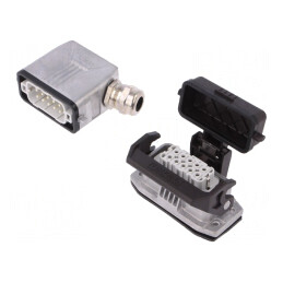 Conector HDC Tată Mamă 250V 16A 10 PIN 10 PE | Electronic-mag.ro | Componente Electronice