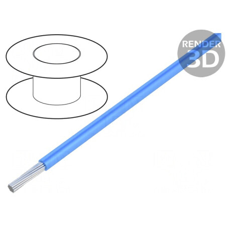 Cablu HookUp Wire Cu 12AWG PVC 600V 30,5m Albastru | Electronic-mag.ro | Componente Electronice