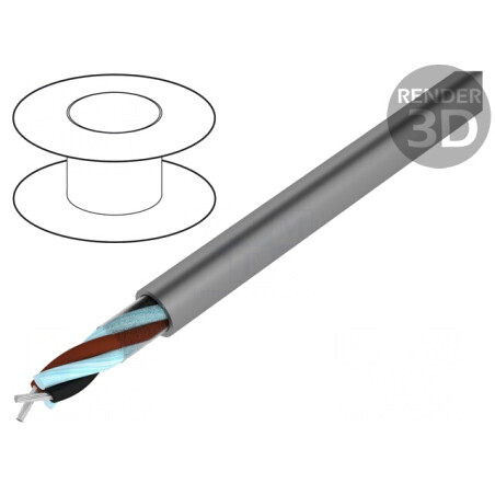 Cablu neecranat Pro-Tekt 2x24AWG 50m 300V Cu litat | Electronic-mag.ro | Componente Electronice