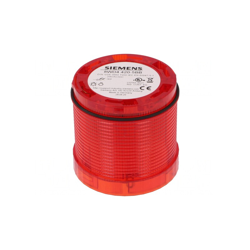 Semnalizator LED Roșu 24V IP65 Ø70x65mm | Electronic-mag.ro | Componente Electronice
