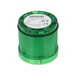 Semnalizator luminos LED verde 24V IP65 Ø70x65,5mm | Electronic-mag.ro | Componente Electronice