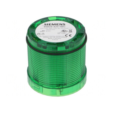 Semnalizator luminos LED verde 24V IP65 Ø70x65,5mm | Electronic-mag.ro | Componente Electronice