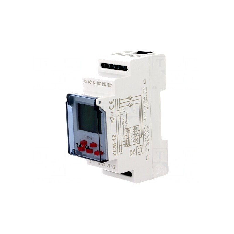 Întrerupător Temporizator 24h/7zile DPDT ZCM-12 | Electronic-mag.ro | Componente Electronice