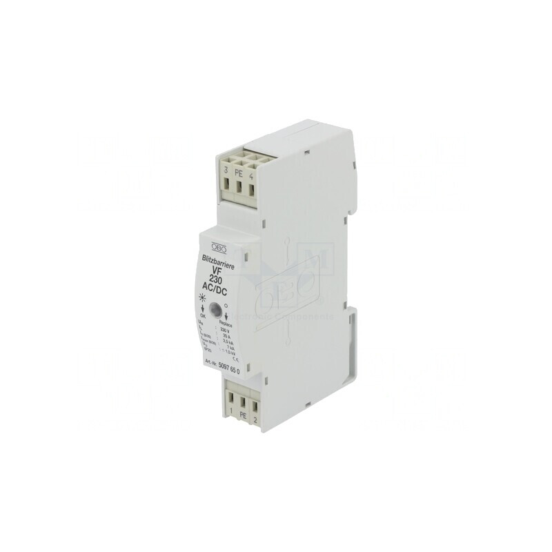 Limitator de Supratensiuni 2 Poli 0,7kA 255VAC IP20 | Electronic-mag.ro | Componente Electronice