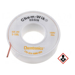 Bandă Dezlipit Fără Halogenuri cu Colofoniu 1.27mm | Electronic-mag.ro | Componente Electronice