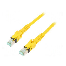 Patch Cord S/FTP Cat6a 10m Galben | Electronic-mag.ro | Componente Electronice